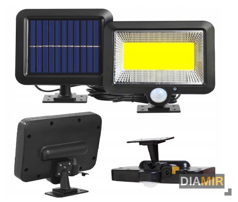 LAMPA halogen SOLARNA z czujnikiem ruchu i ZMIERZCHU