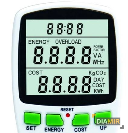 Cyfrowy MIERNIK zużycia energii WATOMIERZ