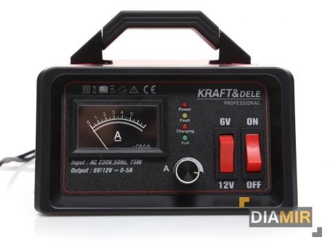 PROSTOWNIK samochodowy 6/12V AMPEROMIERZ