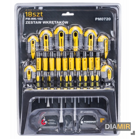 Śrubokręty WKRĘTAKI zestaw 18el MAGNETYCZNE torx ORGANIZER