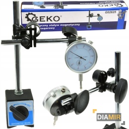 CZUJNIK ZEGAROWY 0-10MM DOKŁADNOŚĆ 0,01MM + STATYW MAGNETYCZNY ZESTAW