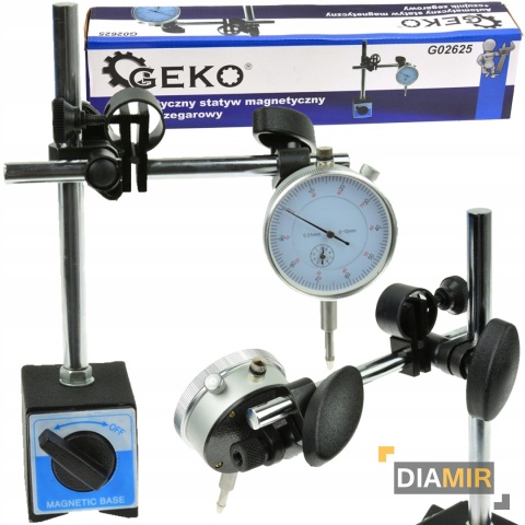 CZUJNIK ZEGAROWY 0-10MM DOKŁADNOŚĆ 0,01MM + STATYW MAGNETYCZNY ZESTAW