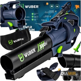 DMUCHAWA ELEKTRYCZNA DO LIŚCI OGRODOWA 3000 W 35 L ROZDRABNIACZ ODKURZACZ