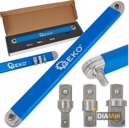 KLUCZ PRZEDŁUŻAJĄCY PRZEKŁADNIOWY 390mm ADAPTERY 1/4 3/8 1/2 CALA