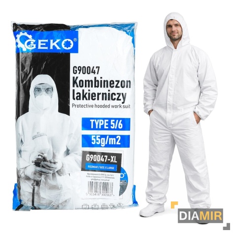 KOMBINEZON LAKIERNICZY OCHRONNY MALARSKI DO OPRYSKÓW 55g TYP 5/6 XL