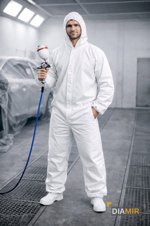 KOMBINEZON LAKIERNICZY OCHRONNY MALARSKI DO OPRYSKÓW 55g TYP 5/6 XL