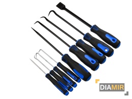 KOMPLET GROTÓW-HAKÓW I SKROBAKÓW 9 ELEMENTÓW DEMONTAŻ ORINGÓW