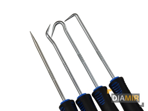 KOMPLET GROTÓW-HAKÓW I SKROBAKÓW 9 ELEMENTÓW DEMONTAŻ ORINGÓW