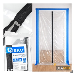 KURTYNA PRZECIWPYŁOWA DO DRZWI 220x120cm typ I REMONTOWA BUDOWLANA ZAMEK