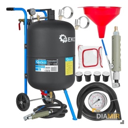 MOBILNA PIASKARKA SYFONOWA CIŚNIENIOWA 76L + 4 DYSZE CE