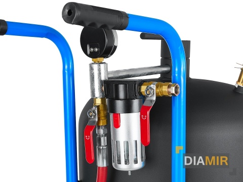 MOBILNA PIASKARKA SYFONOWA CIŚNIENIOWA 76L + 4 DYSZE CE