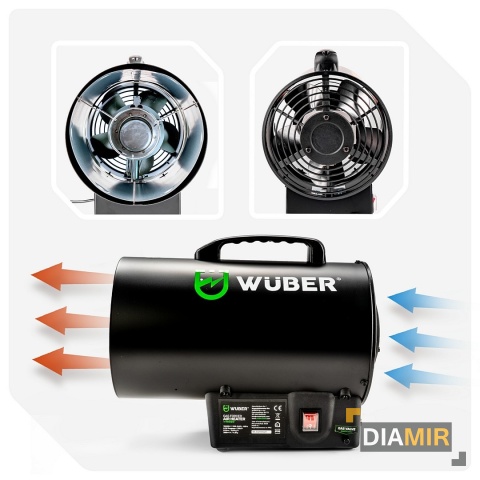 NAGRZEWNICA GAZOWA NA BUTLĘ 15KW LPG PIECYK GAZOWY MOC 15000W WĄŻ REDUKTOR