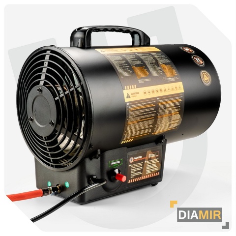 NAGRZEWNICA GAZOWA NA BUTLĘ 15KW LPG PIECYK GAZOWY MOC 15000W WĄŻ REDUKTOR