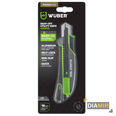 NÓŻ DO TAPET 18MM WYSUWANY TAPECIAK METALOWY ŁAMANE OSTRZE TAPICERSKI WUBER