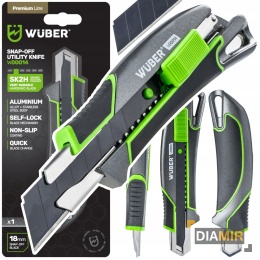 NÓŻ DO TAPET 18MM WYSUWANY TAPECIAK METALOWY ŁAMANE OSTRZE TAPICERSKI WUBER