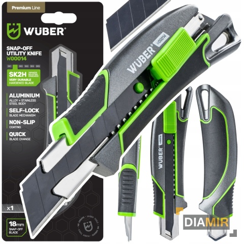 NÓŻ DO TAPET 18MM WYSUWANY TAPECIAK METALOWY ŁAMANE OSTRZE TAPICERSKI WUBER