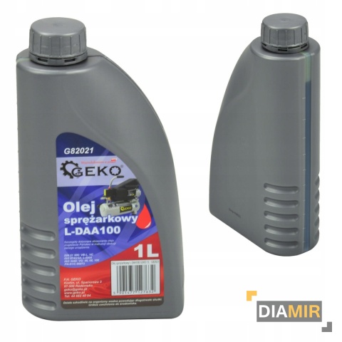 OLEJ SPRĘŻARKOWY KOMPRESOROWY L-DAA100 1 LITR GEKO NAJWYŻSZA JAKOŚĆ