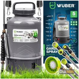 OPRYSKIWACZ AKUMULATOROWY OGRODOWY ELEKTRYCZNY LEKKI 5L ZESTAW LANCA WUBER