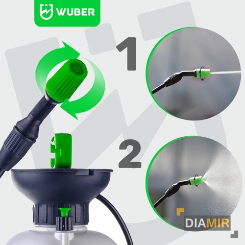 OPRYSKIWACZ CIŚNIENIOWY RĘCZNY DUŻY POJEMNOŚĆ 8L REGULACJA LANCA 98CM