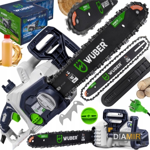 PIŁA ŁAŃCUCHOWA PILARKA ELEKTRYCZNA 2000W DO DREWNA PROWADNICA ŁAŃCUCH 16" 40cm