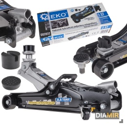 PODNOŚNIK SAMOCHODOWY LEWAREK NISKOPROFILOWY 2,5T ŻABA GUMA STALOWE KOŁA