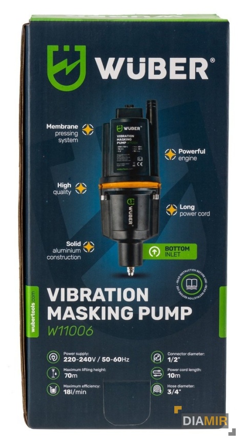 POMPA DO WODY STUDNI ZATAPIALNA RUSKA NUREK MEMBRANOWA 280W 1080 l/h