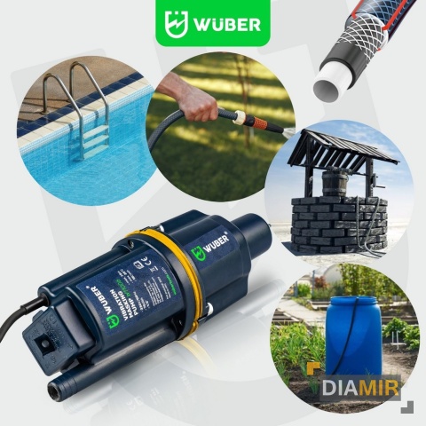 POMPA DO WODY STUDNI ZATAPIALNA RUSKA NUREK MEMBRANOWA 280W 1080 l/h