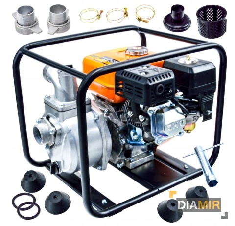 POMPA SPALINOWA WODY 2" 6,5KM MOTOPOMPA DO BRUDNEJ I CZYSTEJ 600L/MIN