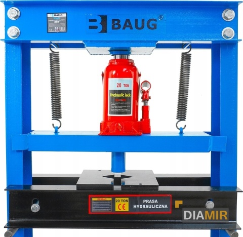 PRASA HYDRAULICZNO PNEUMATYCZNA 20T TON WARSZTATOWA Z SIŁOWNIKIEM 2 PŁYTY