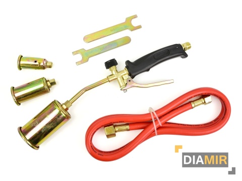 PALNIK GAZOWY DEKARSKI DO PAPY 25 35 50 mm 20 kW 3 x DYSZA WĄŻ 1,5 m