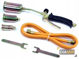 PALNIK GAZOWY DEKARSKI DO PAPY 25 35 50 mm 20 kW 3 x DYSZA WĄŻ 1,5 m