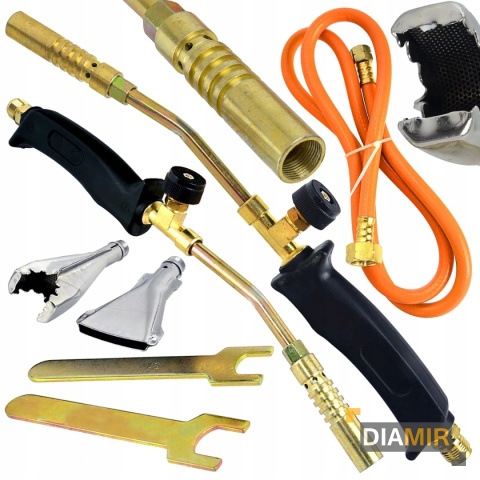 PALNIK GAZOWY DEKARSKI UNIWERSALNY LUTOWNICA 3 KOŃCÓWKI PROPAN-BUTAN