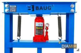 PRASA HYDRAULICZNO PNEUMATYCZNA 12T TON WARSZTATOWA Z SIŁOWNIKIEM 2 PŁYTY