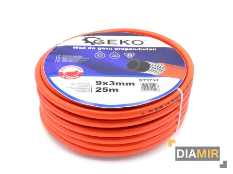 WĄŻ GAZOWY PROPAN BUTAN 25 METRÓW 9X3MM 20BAR PRZYŁĄCZE DO BUTLI DOMOWEJ