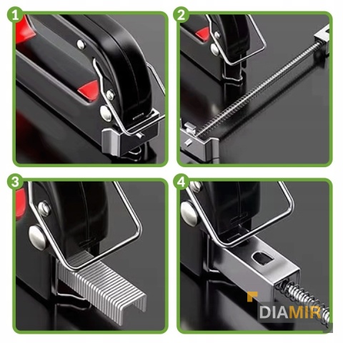 ZSZYWACZ TAPICERSKI RĘCZNY TAKER DO ZSZYWEK 4-14mm + ZSZYWKI 1000 SZT 8mm