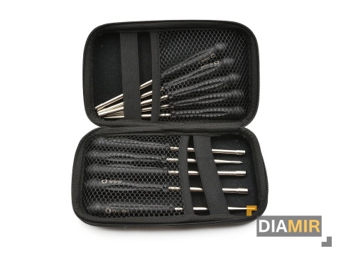 KLUCZE DO REGULACJI GAŹNIKÓW WKRĘTAK ŚRUBOKRĘT ZESTAW ETUI 10 SZT