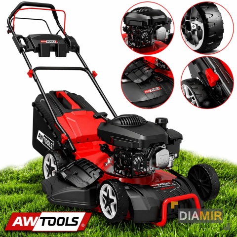 KOSIARKA SPALINOWA Z NAPĘDEM 4KM 51cm 173cc DUŻY KOSZ 65L STALOWA AWTOOLS