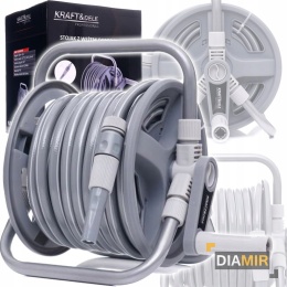 STOJAK zwijak z wężem ogrodowym WĄŻ OGRODOWY 40m 1/2