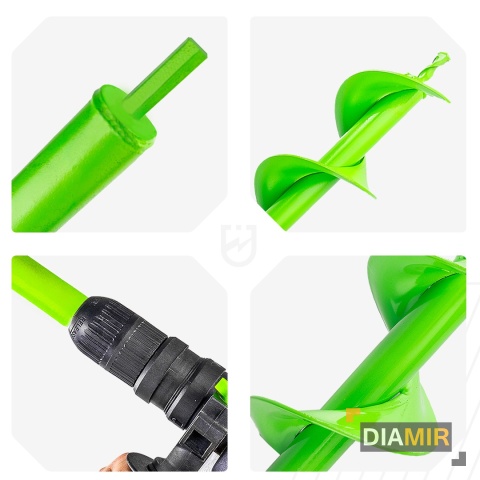 ŚWIDER WIERTŁO OGRODOWE DO WKRĘTARKI WIERTNICY SADZENIA ZIEMI 10x80 cm