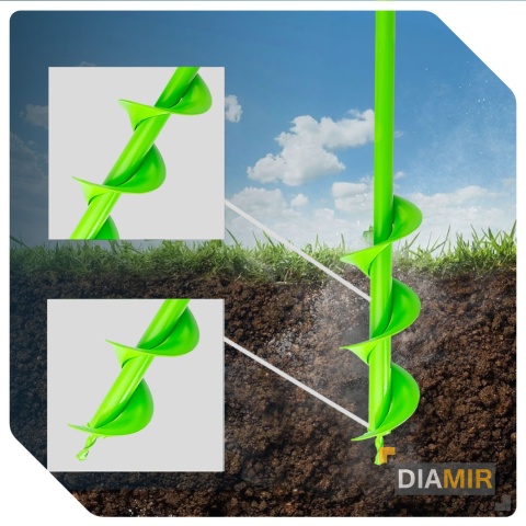 ŚWIDER WIERTŁO OGRODOWE DO WKRĘTARKI WIERTNICY SADZENIA ZIEMI 10x80 cm