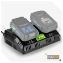 Szybka ładowarka podwójna do akumulatorów baterii 21.5 V Wuber Share+System