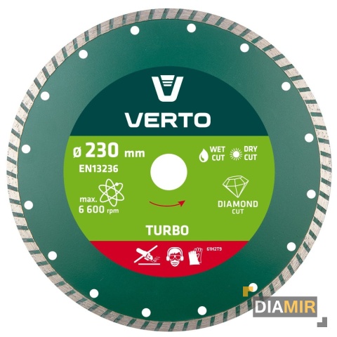 TARCZA DIAMENTOWA 230x22.2 mm TURBO beton granit marmur kamień cegła