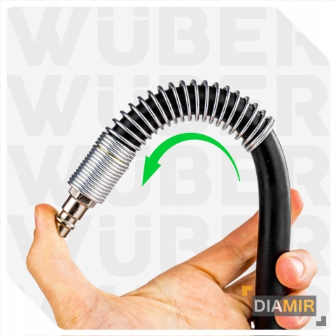 WĄŻ PRZEWÓD PNEUMATYCZNY PVC 20 M 10x17 MM ZAKUWANY DO KOMPRESORA WUBER