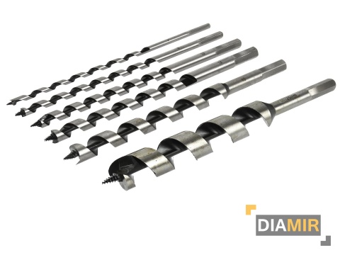 WIERTŁA SPIRALNE DO DREWNA 230mm WIERTŁO DŁUGIE ZESTAW WIERTEŁ 6-25mm