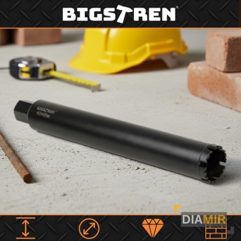 WIERTŁO KORONOWE DIAMENTOWE DŁUGIE 63x450 mm OTWORNICA DO BETONU KAMIENIA