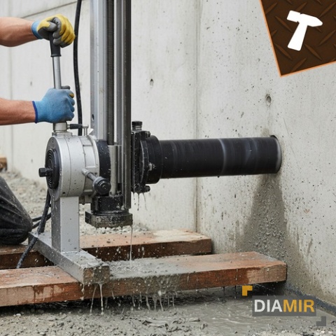 WIERTŁO KORONOWE DIAMENTOWE DŁUGIE 112x460 mm OTWORNICA DO BETONU KAMIENIA