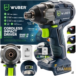 ZAKRĘTARKA UDAROWA 200NM KLUCZ UDAROWY AKUMULATOROWY 1/4" 20V BEZSZCZOTKOWY