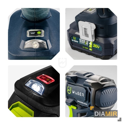 ZAKRĘTARKA UDAROWA 200NM KLUCZ UDAROWY AKUMULATOROWY 1/4" 20V BEZSZCZOTKOWY