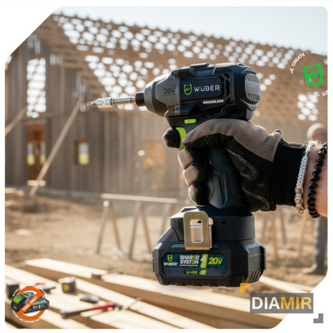 ZAKRĘTARKA UDAROWA 200NM KLUCZ UDAROWY AKUMULATOROWY 1/4" 20V BEZSZCZOTKOWY