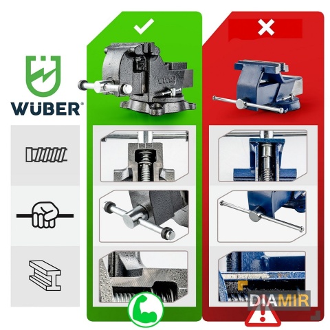 ŻELIWNE IMADŁO ŚLUSARSKIE STOŁOWE Z KOWADŁEM OBROTOWE 360 100mm/4" SOLIDNE